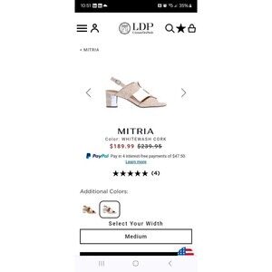 L'Amour Des Pieds Mitria Whitewash Cork Ankle Strap Comfort Shoes Womens Size 8M